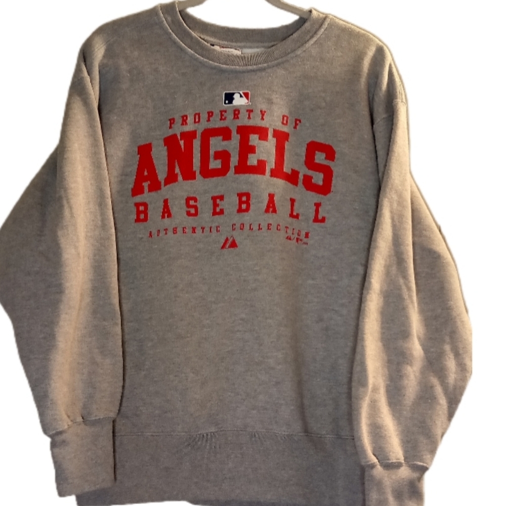 Angels Baseball Crew Neck Majestic Sweatshirt